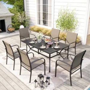 Argyri Rectangular 6 - Person 60" Long Dining Set